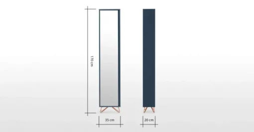 Columna para baño Elona – Azul oscuro y cobre