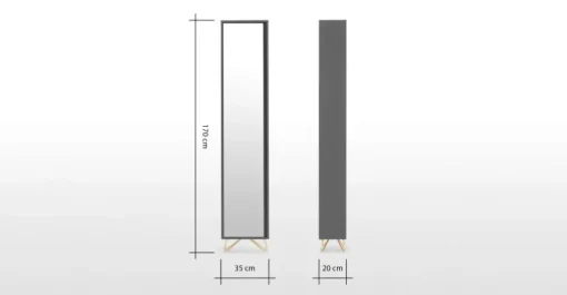 Columna para baño Elona – Gris Carbón