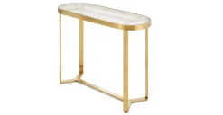 Consola Aula – Acero cepillado y cristal