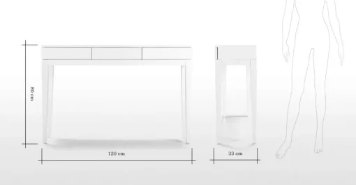 Consola Escritorio Vernay – Blanco