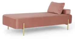 Diván Asare – Rosa y Acero Inoxidable