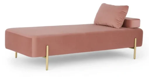 Diván Asare – Rosa y Acero Inoxidable