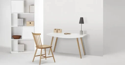 Escritorio Camber – Blanco y Roble