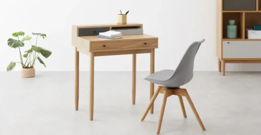 Escritorio Compacto Campton – Roble y Gris