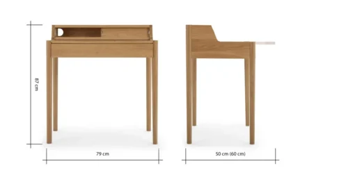 Escritorio Compacto Leonie – Roble