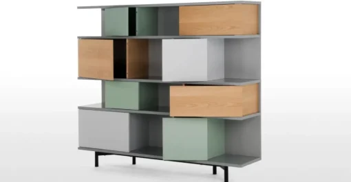 Estantería grande Fowler – Roble multicolor