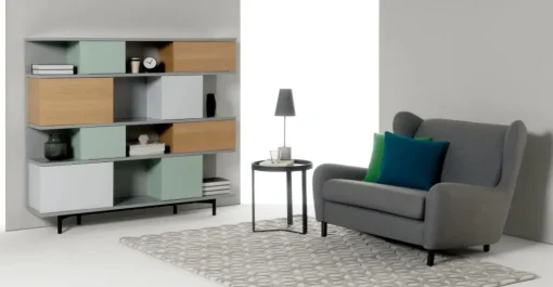Estantería grande Fowler – Roble multicolor