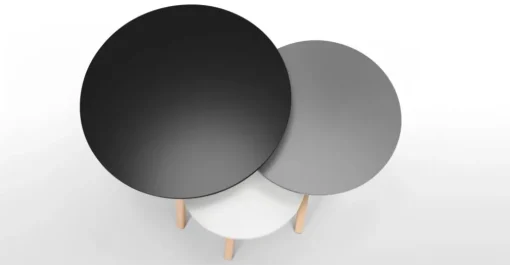 Juego de 3 Mesas Auxiliares Orion – Gris