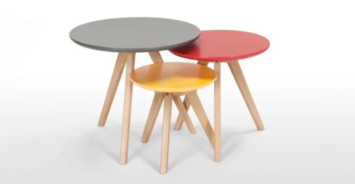 Juego de 3 Mesas Auxiliares Orion – Multicolor