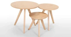 Juego de 3 Mesas Auxiliares Orion – Natural