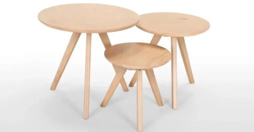 Juego de 3 Mesas Auxiliares Orion – Natural