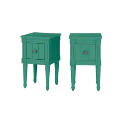Juego de 2 Mesitas de Noche Vintage Bourbon – Verde