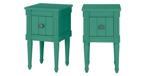 Juego de 2 Mesitas de Noche Vintage Bourbon – Verde