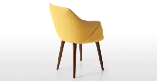 Juego de 2 sillas carver de comedor Lule – Amarillo y nogal