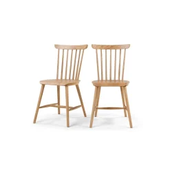 Juego de 2 sillas de comedor Deauville – Roble