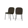 Juego de 2 sillas de comedor Safia – Terciopelo gris nutria