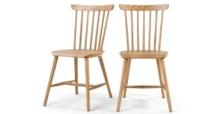Juego de 2 sillas de comedor Deauville – Roble