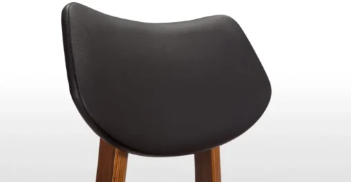 Juego de 2 sillas de comedor Jacob – Negro carbón y nogal