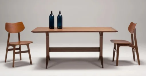 Juego de 2 sillas de comedor Jacob – Nogal natural