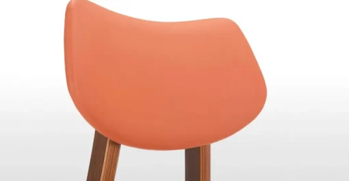 Juego de 2 sillas de comedor Jacob – Naranja ámbar y nogal