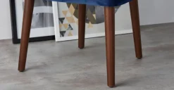 Juego de 2 sillas de comedor Margot – Terciopelo azul eléctrico