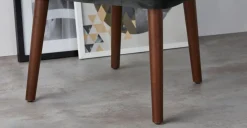 Juego de 2 sillas de comedor Margot – Terciopelo gris medianoche