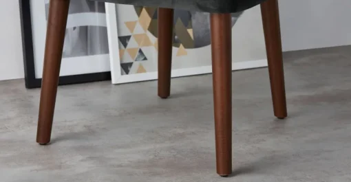 Juego de 2 sillas de comedor Margot – Terciopelo gris medianoche