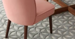Juego de 2 sillas de comedor Margot – Terciopelo rosa palo