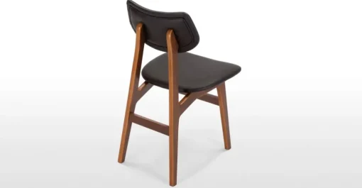 Juego de 2 sillas de comedor Jacob – Negro carbón y nogal