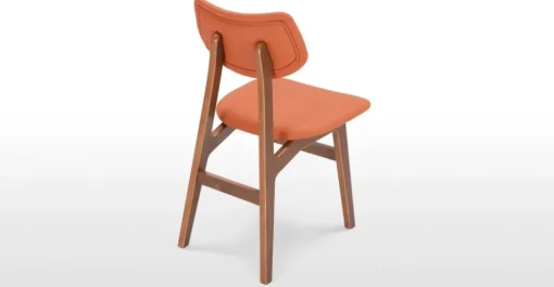 Juego de 2 sillas de comedor Jacob – Naranja ámbar y nogal