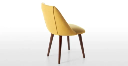 Juego de 2 sillas de comedor Lule – Amarillo y nogal