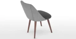 Juego de 2 sillas de comedor Lule – Gris marga y gris granizo