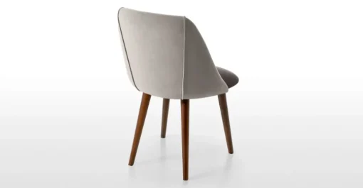 Juego de 2 sillas de comedor Lule – Terciopelo gris claro y gris oscuro