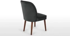 Juego de 2 sillas de comedor Margot – Terciopelo gris medianoche
