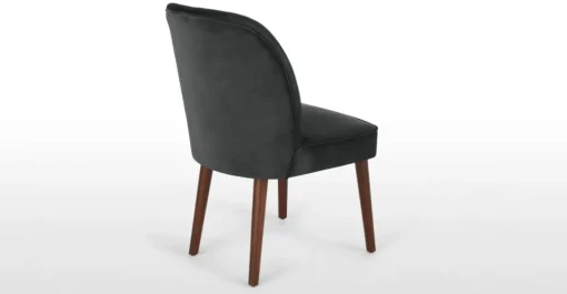 Juego de 2 sillas de comedor Margot – Terciopelo gris medianoche