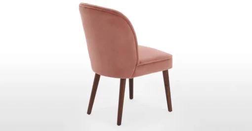 Juego de 2 sillas de comedor Margot – Terciopelo rosa palo
