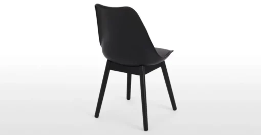Juego de 2 sillas de comedor Thelma – Tejido negro y gris