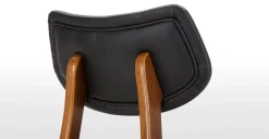 Juego de 2 sillas de comedor Jacob – Negro carbón y nogal