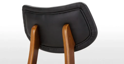 Juego de 2 sillas de comedor Jacob – Negro carbón y nogal