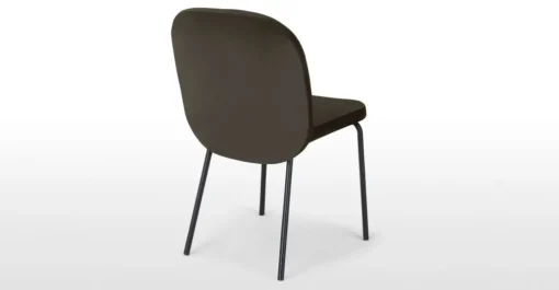 Juego de 2 sillas de comedor Safia – Terciopelo gris nutria