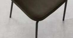 Juego de 2 sillas de comedor Safia – Terciopelo gris nutria