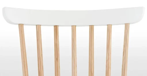 Juego de 2 sillas de comedor Deauville en roble y blanco