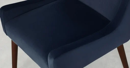 Juego de 2 sillas de comedor Higgs – Terciopelo azul real
