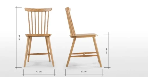 Juego de 2 sillas de comedor Deauville – Roble
