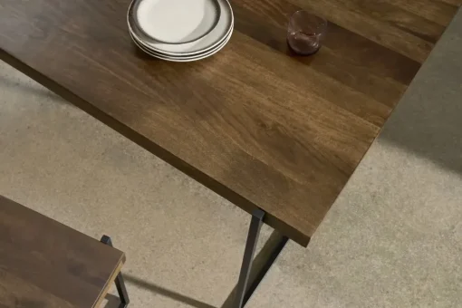 Juego de Bancos y Mesa de Comedor Morland – Roble