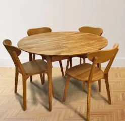 Juego de Comedor 4 Sillas Escandi – Roble Natural