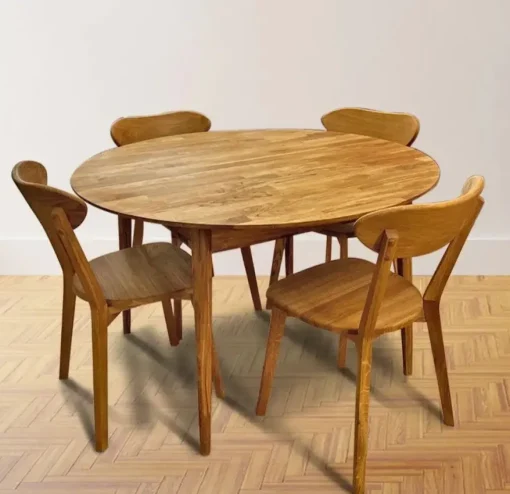 Juego de Comedor 4 Sillas Escandi – Roble Natural