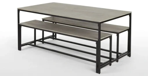 Juego de Comedor de Bancos Lomond – Gris
