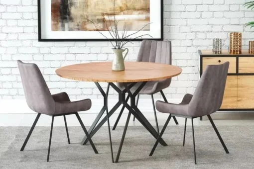 Juego de Comedor Houston – Roble y Negro