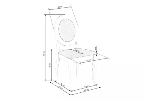 Juego de Comedor Houston – Blanco y Gris